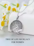 TOUPOP Sterling Silver Tree Of Life Pendant Necklace For Women Men Gifts-0-4
