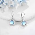 wholesale Sterling Silver Lapis Turquoise Larimar Opal Black Pearl Dangle Earrings-0-18