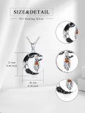 wholesale 925 Sterling Silver Halloween Ghost Pumpkin Moon Necklace Pendant-0-1