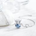 wholesale 925 Sterling Silver Blue Crystal Cow Charm Bracelet for Women and Girls-0-1