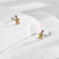 wholesale 925 Sterling Silver Gingerbread Man Stud Earrings-0-3