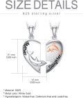 wholesale 925 Sterling Silver Dolphin Mother & Daughter Heart Pendant Necklaces-0-4