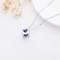 wholesale 925 Sterling Silver AAAAA Natural Gemstone Heart Pendant Necklace for Sensitive Skin, Gift for Women-0-4