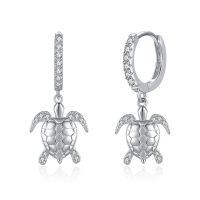 wholesale 925 Sterling Silver Turtle Dangle Earrings-10-turtle