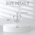 wholesale 925 Sterling Silver Infinity Double Heart Pendant with Cubic Zirconia Necklaces for Women s-0-4