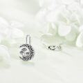 wholesale 925 Sterling Silver Celtic Moon & Mushrooms Leverback Drop Earrings-0-4