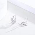wholesale 925 Sterling Silver Blue Crystal Butterfly Leverback Earrings for Women Girls Gifts-0-4