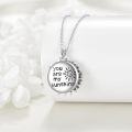 wholesale 925 Sterling Silver Sunflower Fidget Spinner Pendant Necklace with Engraved Message You Are My Sunshine - Unique Gifts for Women and Girls-0-4