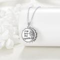 wholesale 925 Sterling Silver Sunflower Pendant Necklace You Are My Sunshine Engraved Rotating Cz Jewelry Gift-0-4
