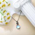 wholesale 925 Sterling Silver Moonstone Doberman Pinscher Pendant Necklace for Women - Memorial s-0-2