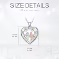 TOUPOP Sterling Silver Heart Locket Sister Jewelry Gifts-0-3