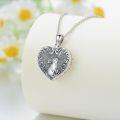 wholesale 925 Sterling Silver Heart-Shaped Bunny & Butterfly Memorial Keepsake Urn Necklace for Ashes - Pet Loss Gift for Women and Men-0-1