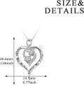 wholesale 925 Sterling Silver Heart Pendant Necklace with Cubic Zirconia and Engraved Message Always My Mother Forever My Friend - Perfect Mothers Day or Birthday Gift for Her-0-2