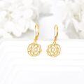 wholesale 14K Gold Celtic Knot Circle Drop Earrings with Leverbacks - Fine  for Women-0-3