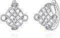 wholesale 925 Sterling Silver Celtic Knot Stud Earrings for Men & Women-0-0