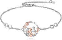 wholesale 925 Sterling Silver Infinity Angel Charm Bracelet - Best Friend Gifts for Women-Three Sister