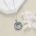 TOUPOP Sterling Silver Rose Flower Necklace Mothers Day Christmas Gifts-0-4