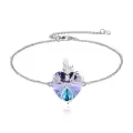 TOUPOP 925 Sterling Silver Crystal Heart Stethoscope Bracelet Nursing Jewelry-0-0