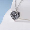 TOUPOP Sterling Silver Heart Locket Necklace That Holds Pictures Gift For Women-0-3