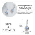 wholesale Sterling Silver Moonstone Leverback Teardrop Dangle Earrings for Women-0-40
