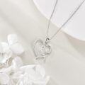 wholesale 925 Sterling Silver Heart Airplane Necklace for Women Flight Attendant Gifts-0-4