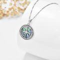 wholesale 925 Sterling Silver Abalone Shell Compass Pendant Necklace - Graduation Gifts for Her 2023-0-1
