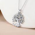 wholesale 925 Sterling Silver Cubic Zirconia Tree of Life Pendant Necklace for Women Family s-0-3