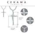 wholesale 925 Sterling Silver Cremation Memorial Cross Urn Pendant Necklace  for Men & Women w/ Gift Box and Funnel - Customizable Text on Back-0-7