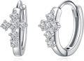 wholesale 925 Sterling Silver Twist Design Moissanite Huggie Hoop Earrings Gift for Her-0-1