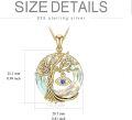 wholesale Sterling Silver Crystal Evil Eye Tree of Life Pendant Necklace - Gold Plated-0-17