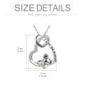 wholesale 925 Sterling Silver Infinity Love Bear Pendant Necklace-0-5