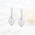 wholesale 925 Sterling Silver Music Note Teardrop Dangle Earrings Wholesale With Cubic Zirconia-0-5