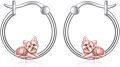 wholesale 925 Sterling Silver Yorkshire Terrier Dog Hoop Earrings  for Women-0-0