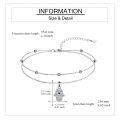 wholesale 925 Sterling Silver Hamsa Hand Charm Bracelet With Blue Evil Eye-0-4