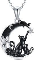 wholesale Sterling Silver Gothic Jewelry Bat Cat Wolf Dragon Owl Fox Spider Sun Pendant-0-10