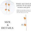 wholesale 925 Sterling Silver Long Chain Orange Slice Drop Earrings for Women Girls  4cm Length-0-4