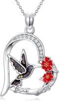 wholesale TOUPOP Dove Necklace Christmas Gifts For Women 925 Sterling Silver Heart Peace Dove Pendant Jewelry Holy Spirit Jewelry For Women Female Stocking Stuffers -0-0