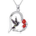 TOUPOP 925 Sterling Silver Heart Peace Dove Pendant Holy Spirit Jewelry-0-0