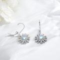 wholesale 925 Sterling Silver Moonstone Snowflake Dangle Earrings for Women - Hypoallergenic s-0-2