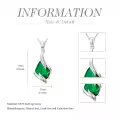 TOUPOP 925 Sterling Silver Teardrop Birthstone Pendant Fine Jewelry Gift-0-5