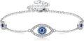 wholesale 925 Sterling Silver Evil Eye Bracelet for Women Summer Jewelry Holiday Gifts-0-0