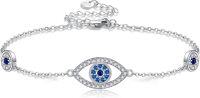 wholesale 925 Sterling Silver Evil Eye Bracelet for Women Summer Jewelry Holiday Gifts-Evil Eye Bracelet