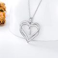 TOUPOP Sterling Silver Heart Initial A-Z Letter Pendant Necklace-0-4