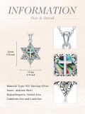 wholesale 925 Sterling Silver Star of David Cross Abalone Shell Pendant Necklace for Men Women s-0-4