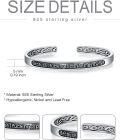 wholesale Sterling Silver Celtic Strength Mantra Cuff Bracelet Poiuy Inspirational Jewelry Gift-0-55