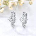 wholesale 925 Sterling Silver Compass Earrings With Diamonds-0-3