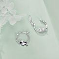 wholesale 925 Sterling Silver Cow Hoop Earrings - Adorable Animal  for Her-0-3