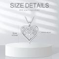 wholesale 925 Sterling Silver Heart-Shaped Tree of Life Pendant with Cubic Zirconia Necklaces for Women Gifts-0-4