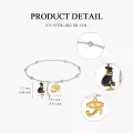 wholesale 925 Sterling Silver French Bulldog Charm Bracelet Wholesale with Cross and Paw Print Pendant for Women Girls  7-8 Adjustable Chain Length-0-2