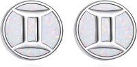 wholesale 925 Sterling Silver Gemini White Opal Zodiac Constellation Stud Earrings-Gemini (5.21-6.21)